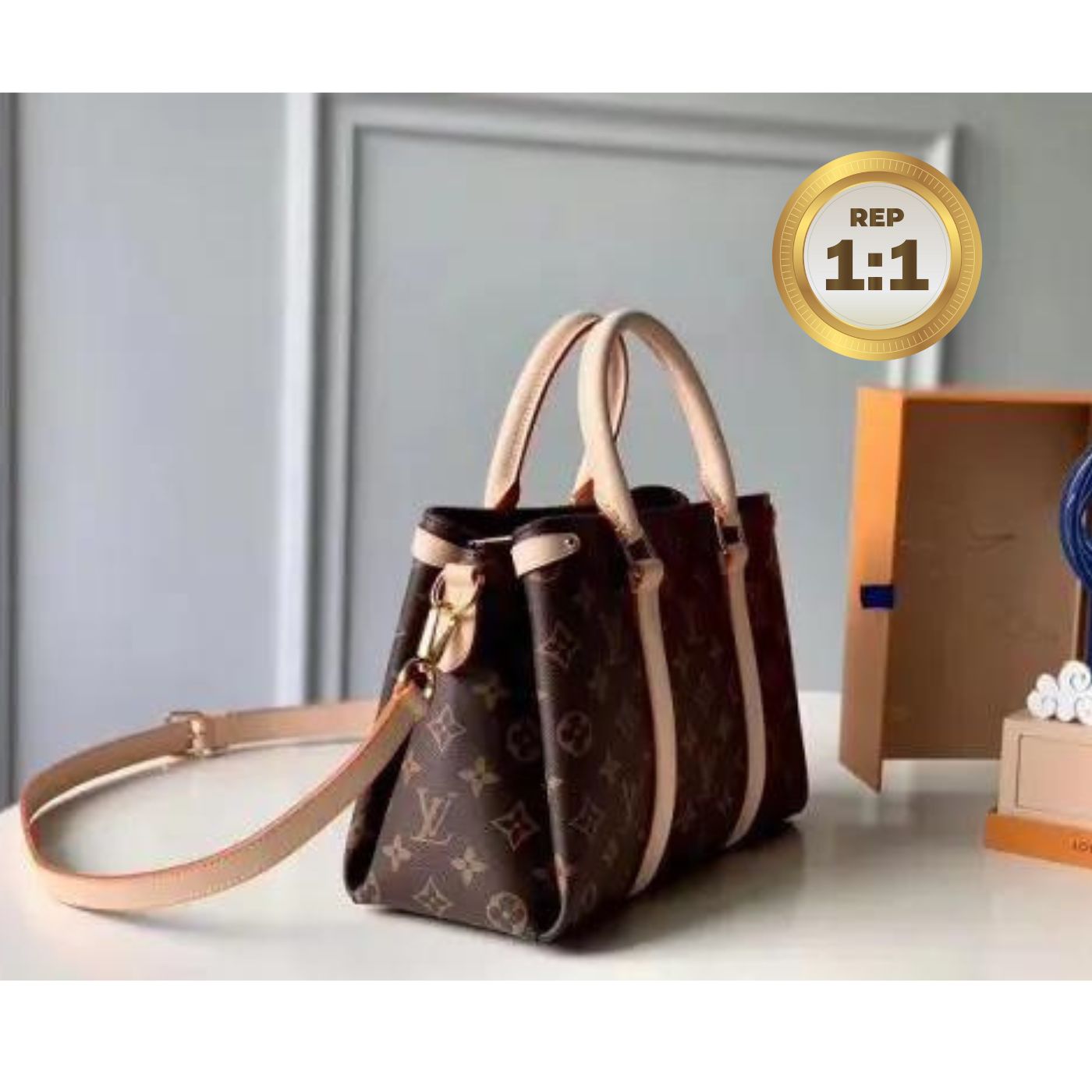 [REP 1:1] Louis Vuitton Open BB Bag Brown For Women 27cm